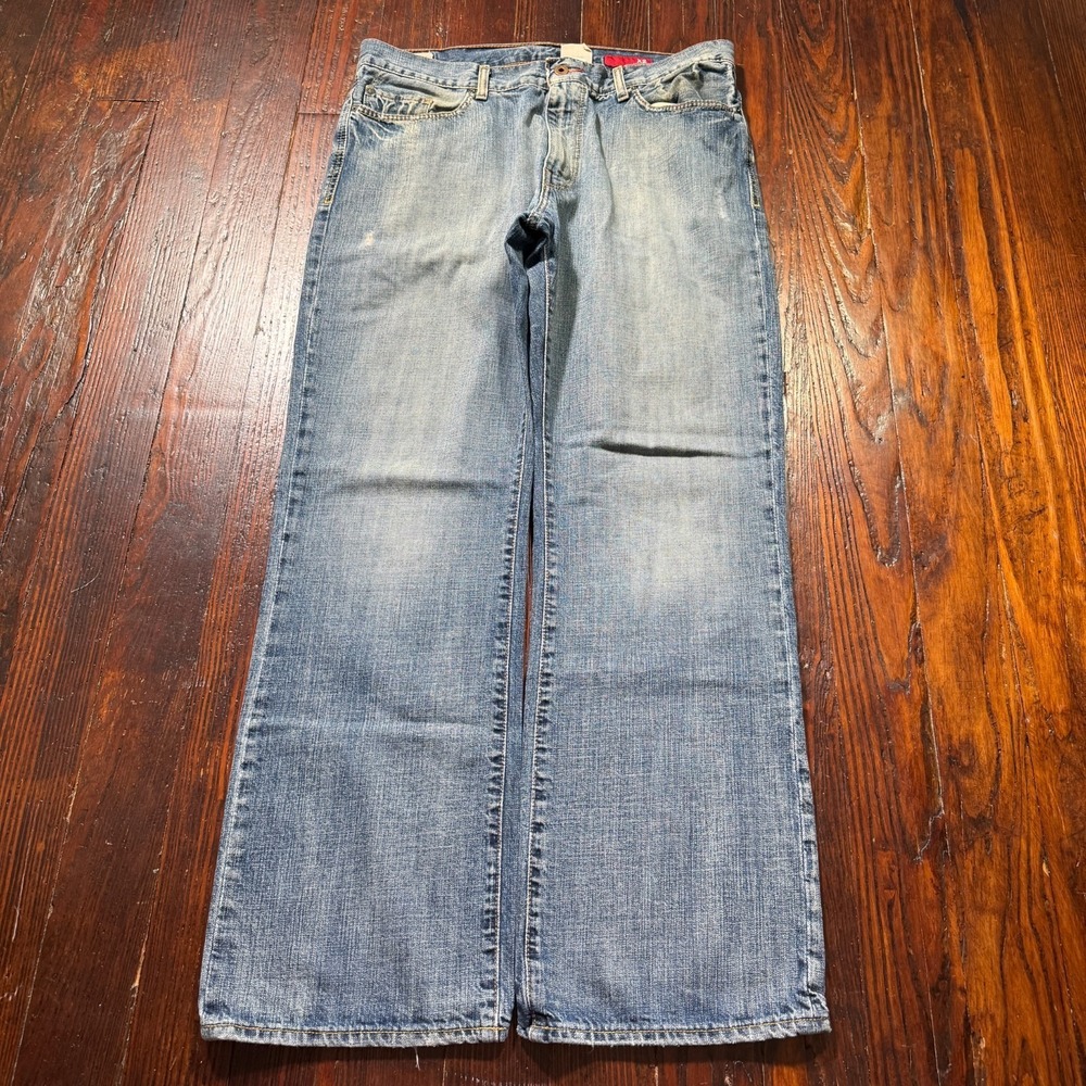 Vintage X2 Jeans Mens 36x32 Blue M22 Bootcut Faded Y2K Baggy Cowboy Grunge